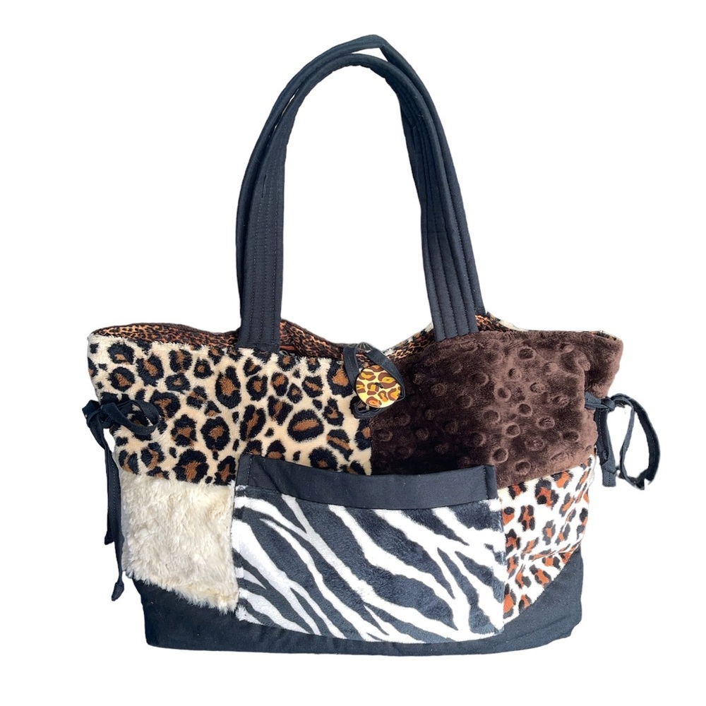 Hand Crafted Up-Cycled Patchwork Shoulder Bag - O… - image 1